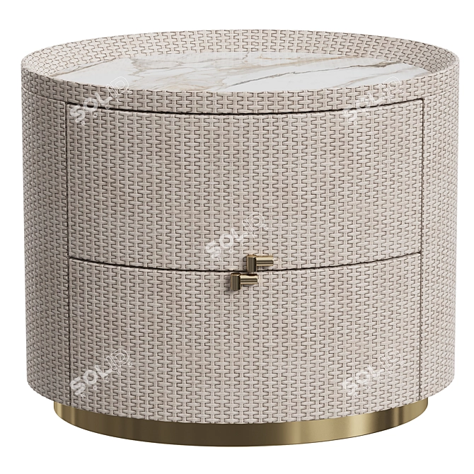  BOHEME Bedside Table Luxe 3D model image 2