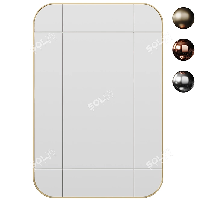 Heal's Oro Gold Framed Mirror 3D model image 1