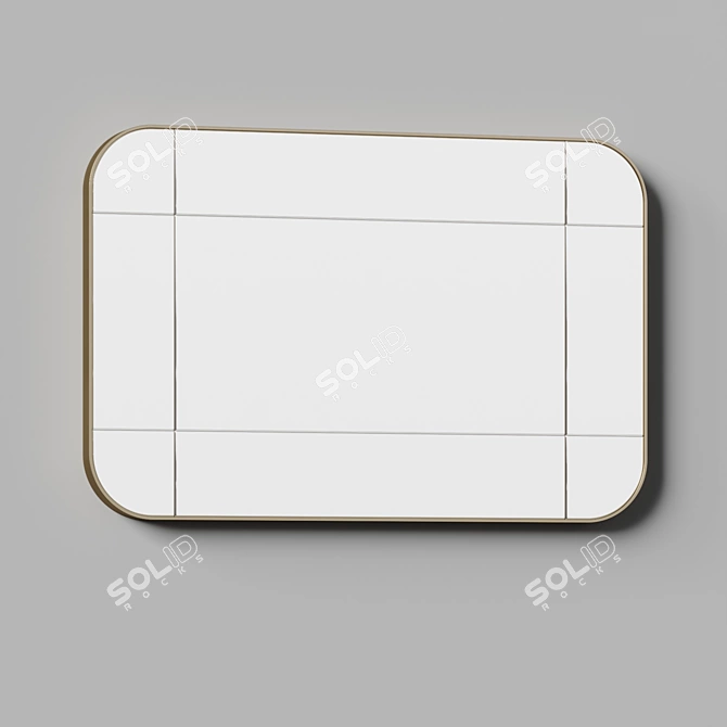 Heal's Oro Gold Framed Mirror 3D model image 2