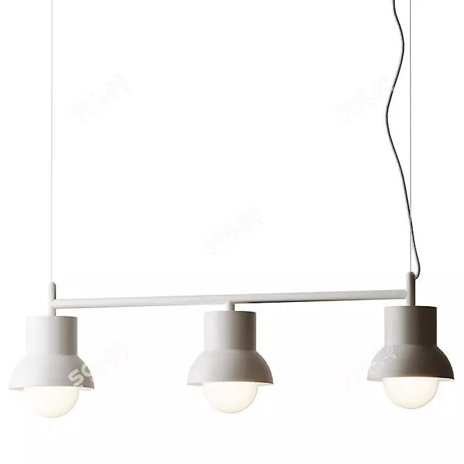 Contemporary Down Long Pendant Lamp 3D model image 3