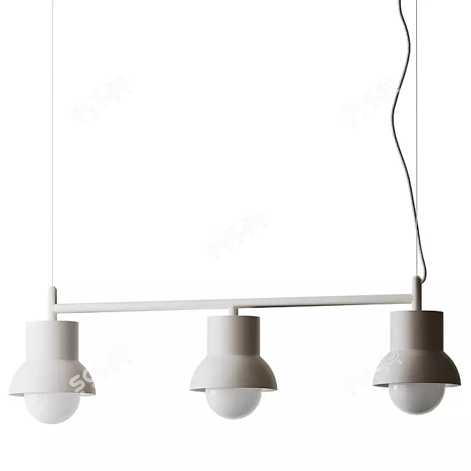 Contemporary Down Long Pendant Lamp 3D model image 4