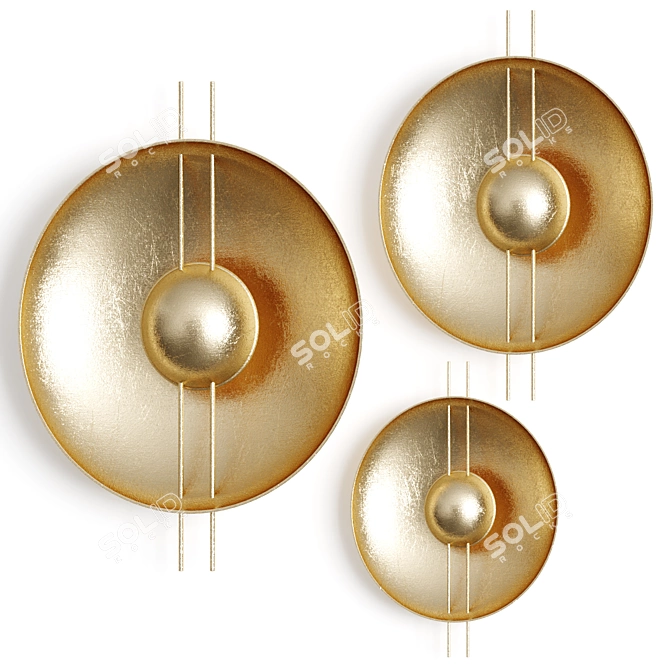 Sleek Leo-G Ombre Wall Lamps 3D model image 1