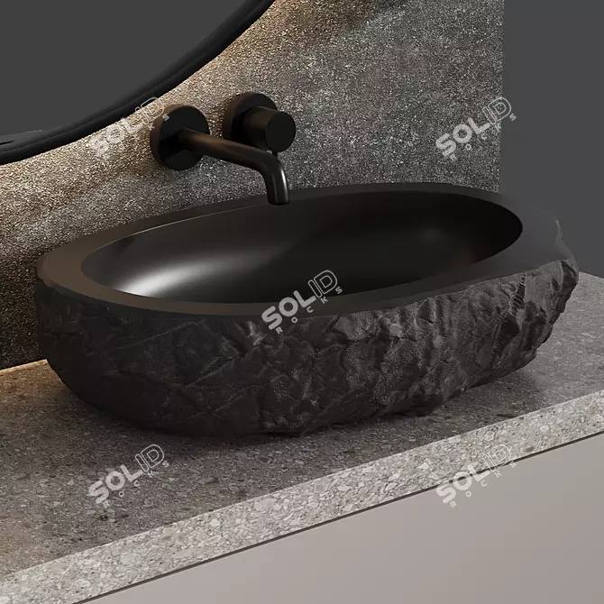 Geometric Bathroom Sink Design 3D model image 2