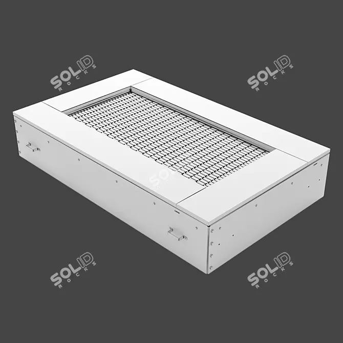 Rectangular In-Ground Trampoline OM 3D model image 2