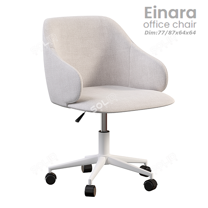 Ergonomic Light Grey Office Chair 3D model image 1