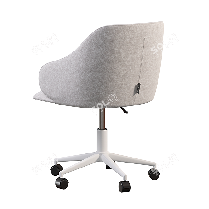 Ergonomic Light Grey Office Chair 3D model image 2