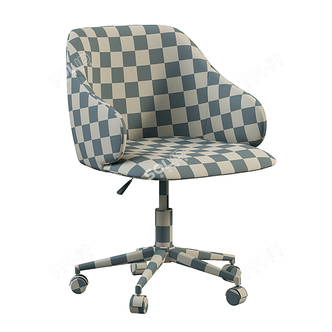 Ergonomic Light Grey Office Chair 3D model image 4