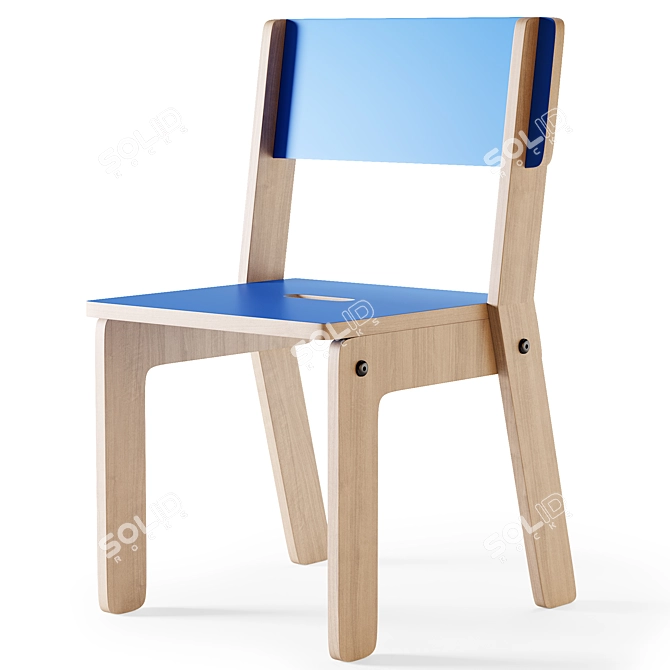 Kids' Comfort Chair | Exportable Millimeter Unit 3D model image 1