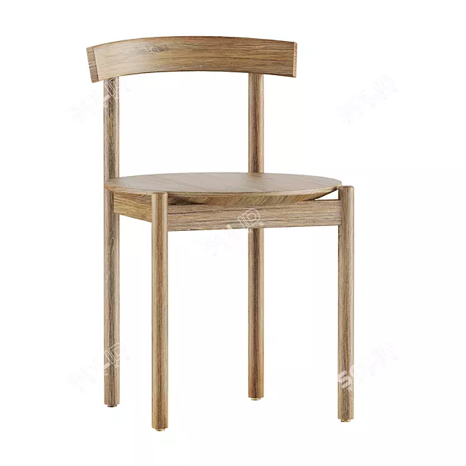 Modern Comfort Comma Side Chair 3D model image 1