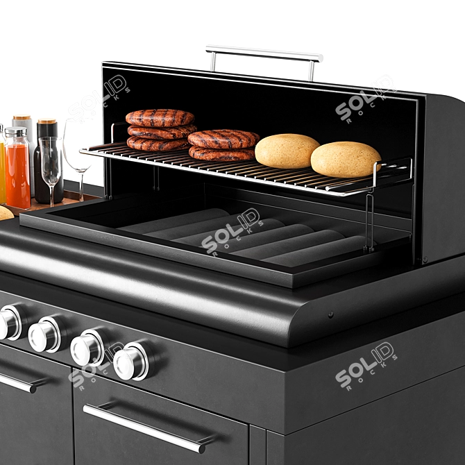  Premium 3D barbecue grill model 3D model image 4