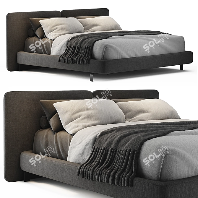 Luxury Minotti Tatlin Bedspread 3D model image 1