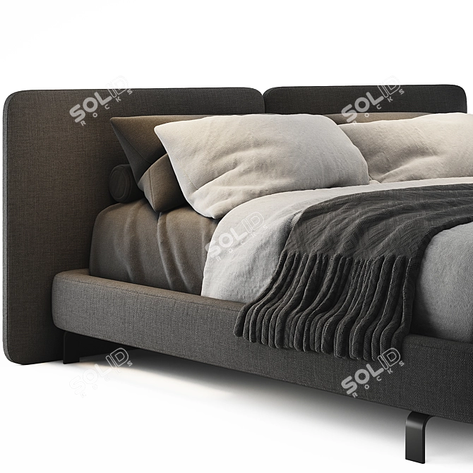 Luxury Minotti Tatlin Bedspread 3D model image 2
