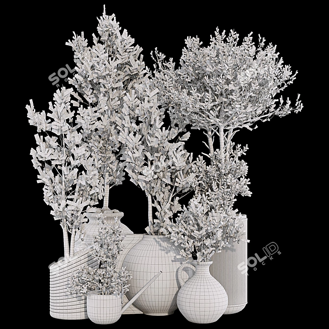 Decorative Olive Tree 3D Model 3D model image 7