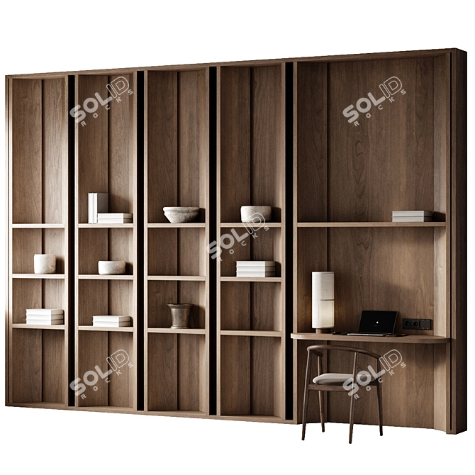 Office Desk Setup Kit 3D model image 1