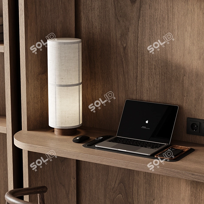 Office Desk Setup Kit 3D model image 4