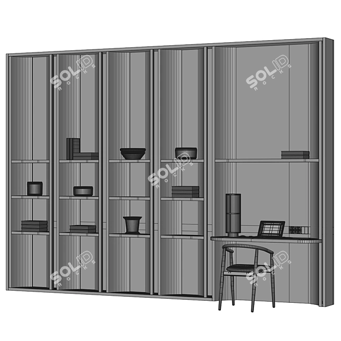 Office Desk Setup Kit 3D model image 6