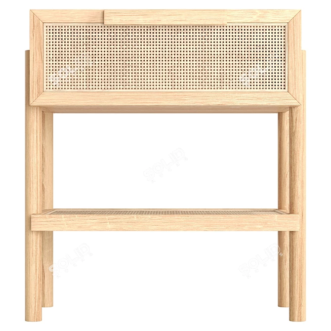Manon Side Table Natural Wood 3D model image 2