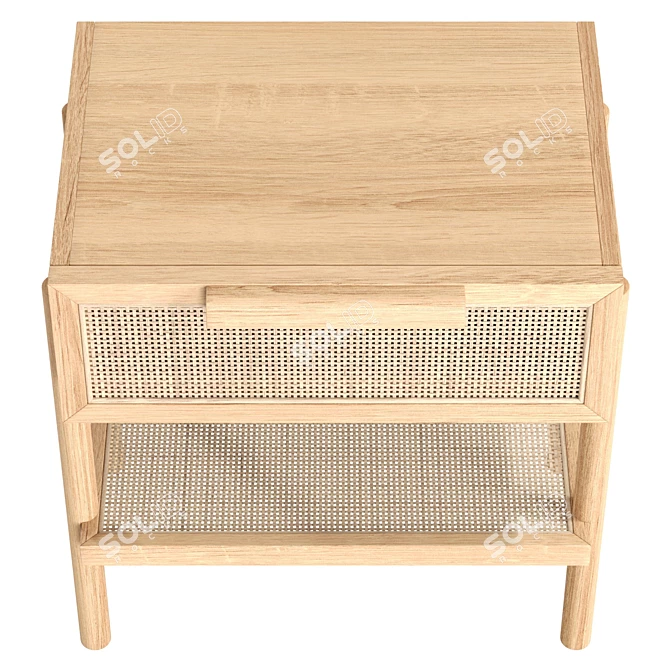 Manon Side Table Natural Wood 3D model image 3