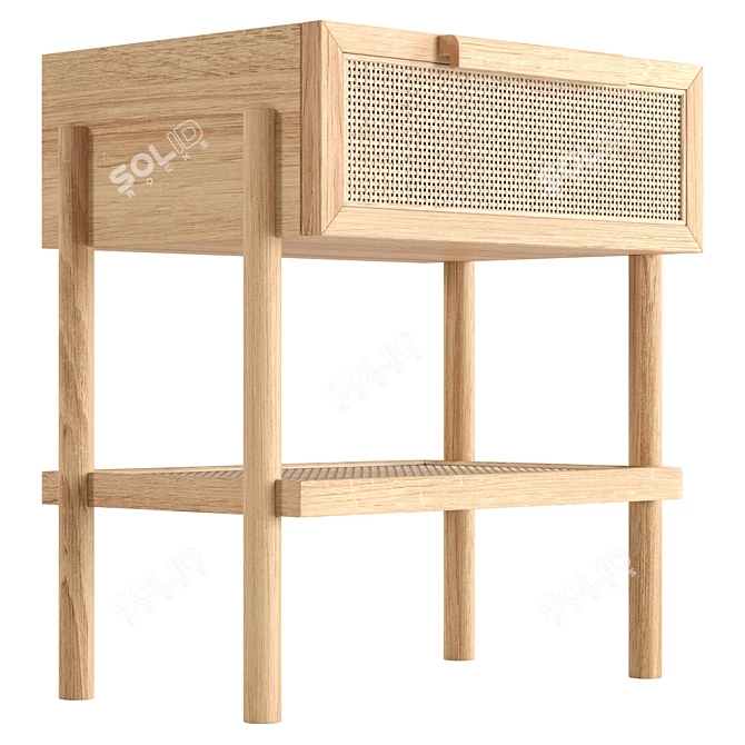 Manon Side Table Natural Wood 3D model image 4