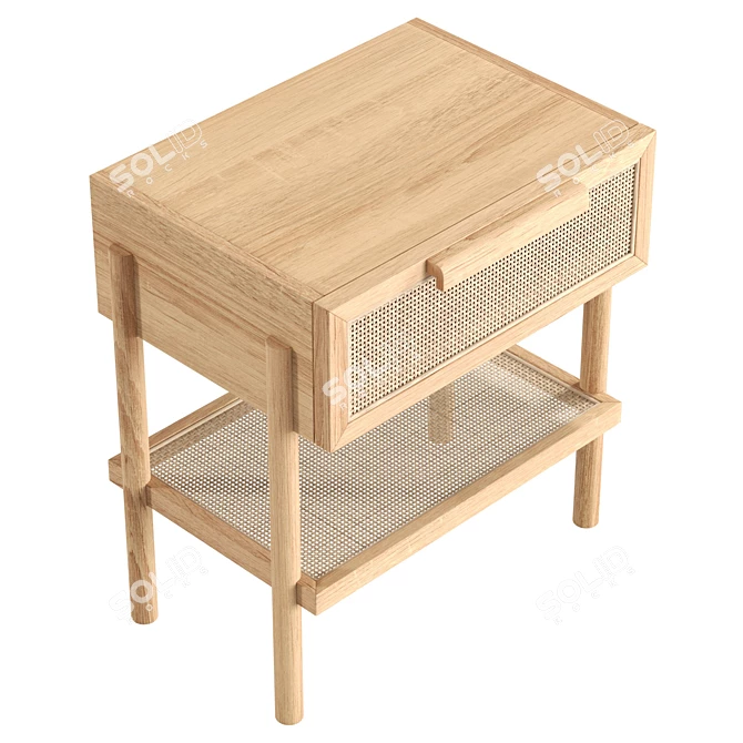 Manon Side Table Natural Wood 3D model image 5