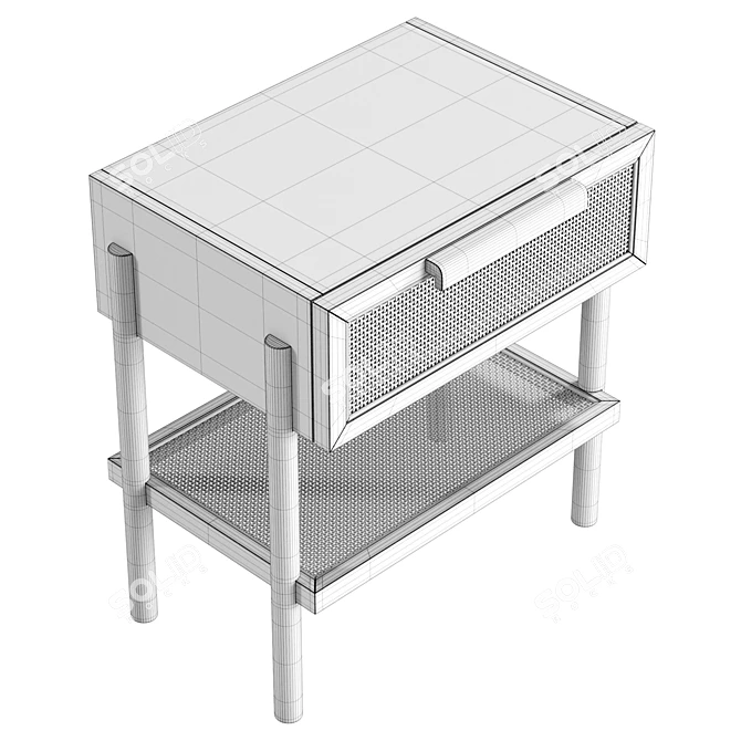 Manon Side Table Natural Wood 3D model image 6