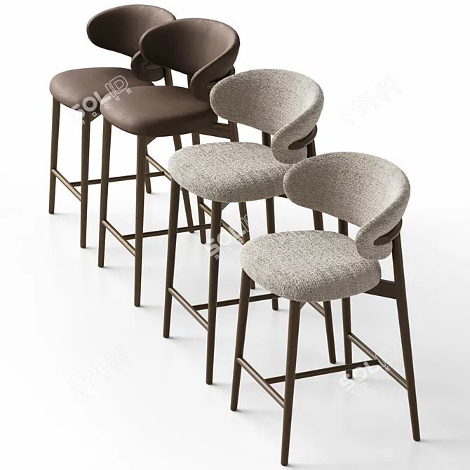 Calligaris Oleandro Stools Set 3D model image 4