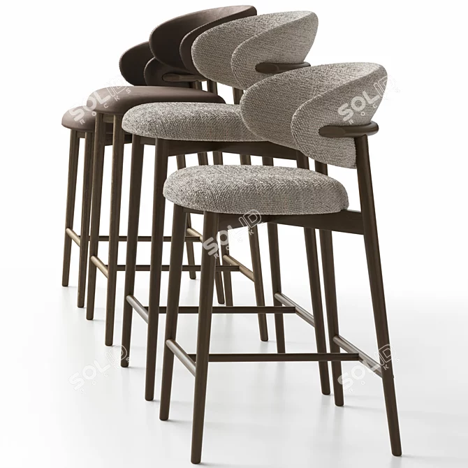 Calligaris Oleandro Stools Set 3D model image 5