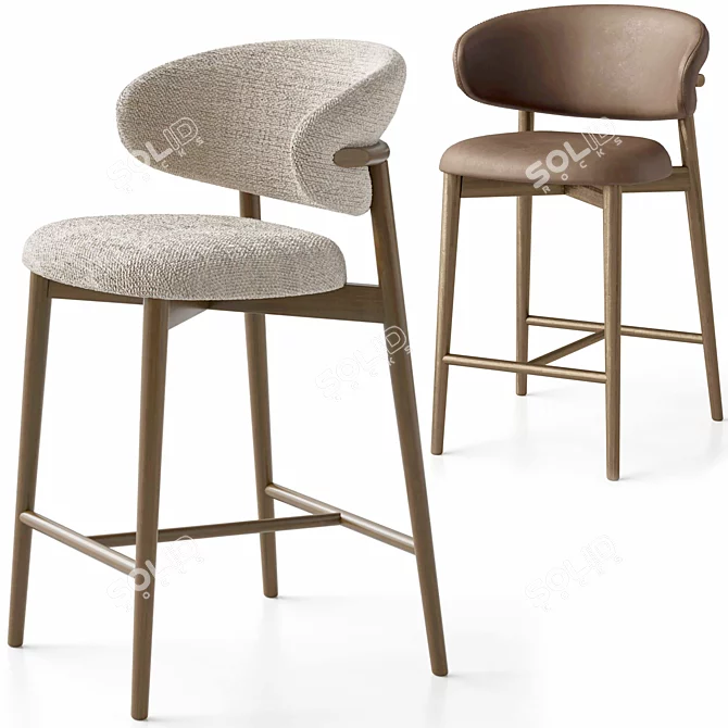 Calligaris Oleandro Stools Set 3D model image 11