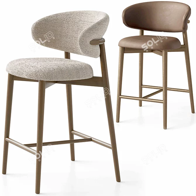 Calligaris Oleandro Stools Set 3D model image 12