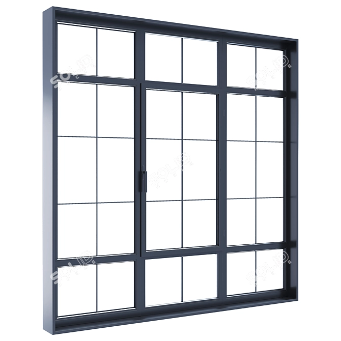 Modern Window with Blinds 3D model image 5