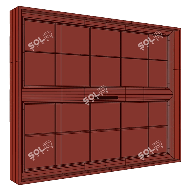 Modern Window with Blinds 3D model image 8