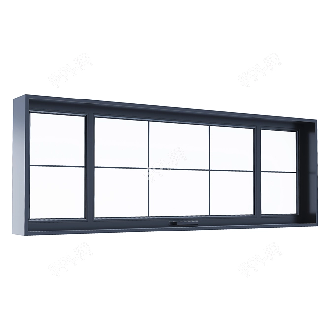 Modern Window with Blinds 3D model image 9