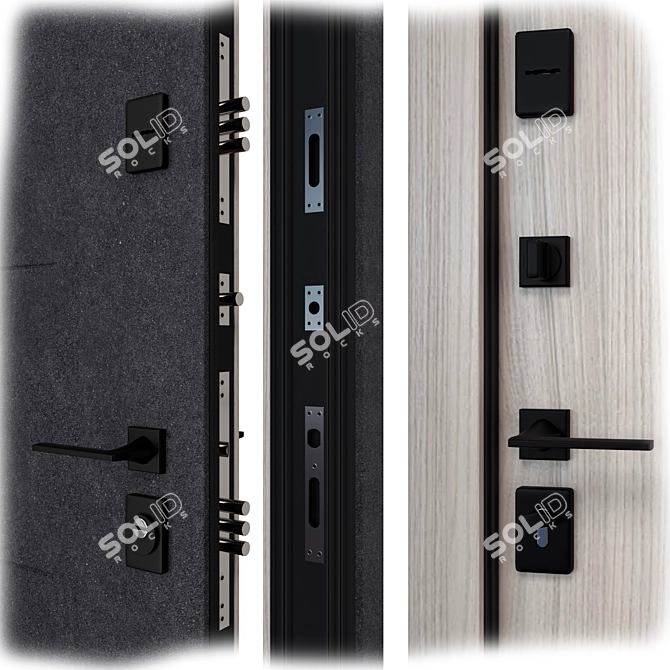 Rodos F-101 Metal Door, 900x2050mm 3D model image 2