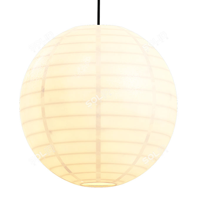 Vintage 3D Paper Shade Pendant 3D model image 8