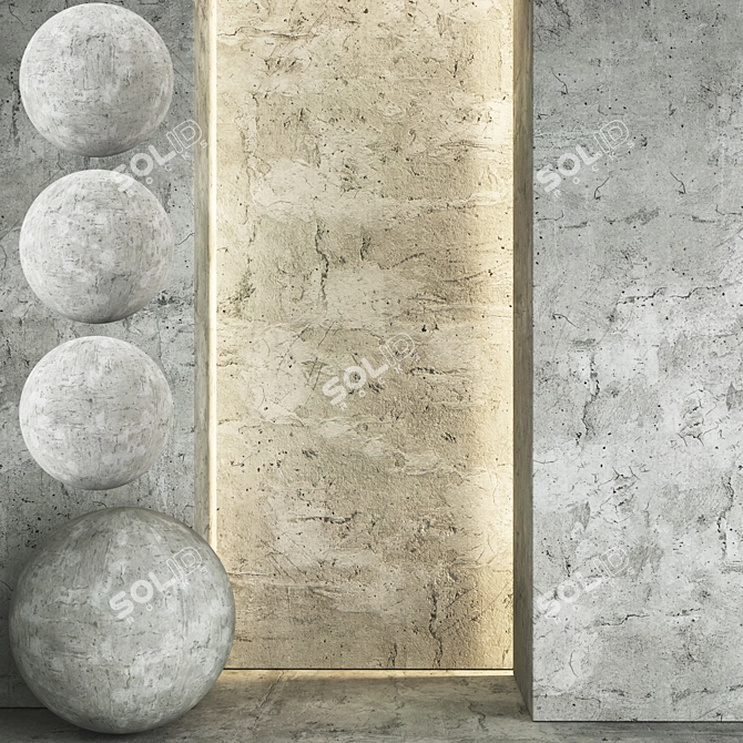 Concrete Texture Collection Pack 3D model image 1