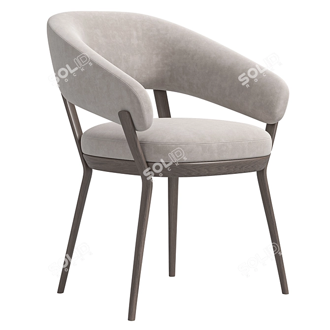 Sleek Ray Chair HOMEY Table 3D model image 1