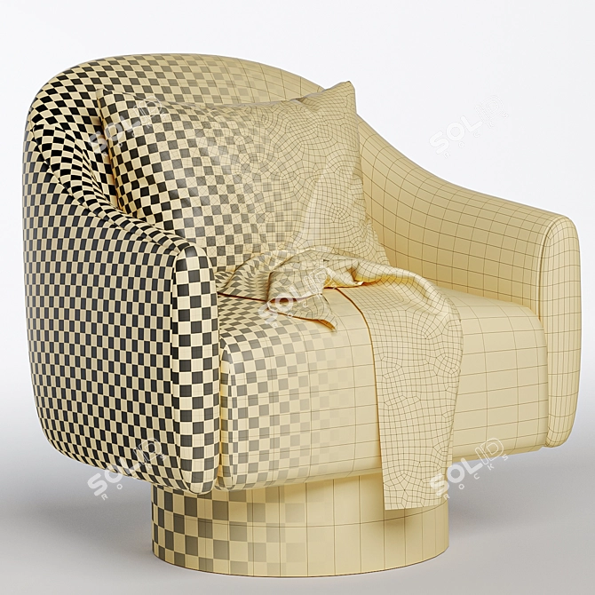 Laskasas Donald Armchair, Color Variety 3D model image 7