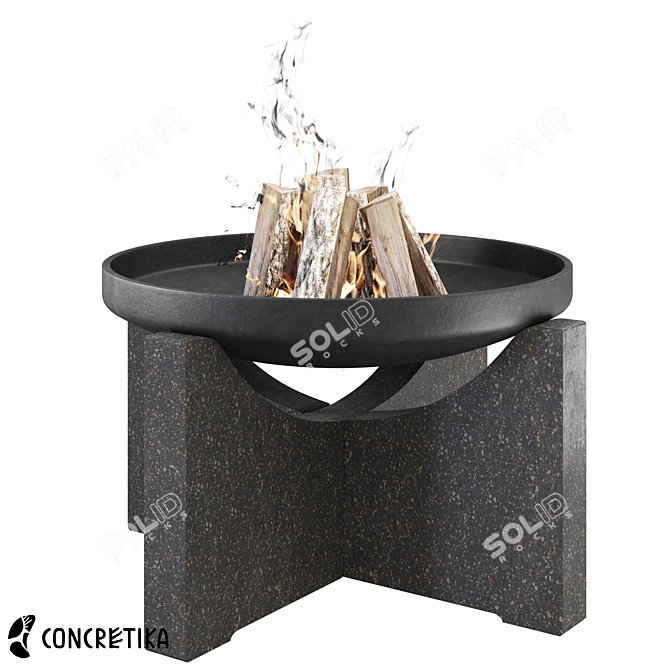 Concretika S80XL Fire Pit 3D model image 1