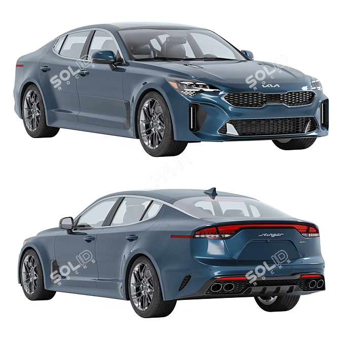 3D Car Model Bundle | Textured 2022 Kia Stinger 3D model image 1