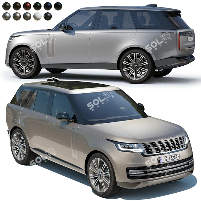 Luxury Land Rover 3D Model 3D model image 1