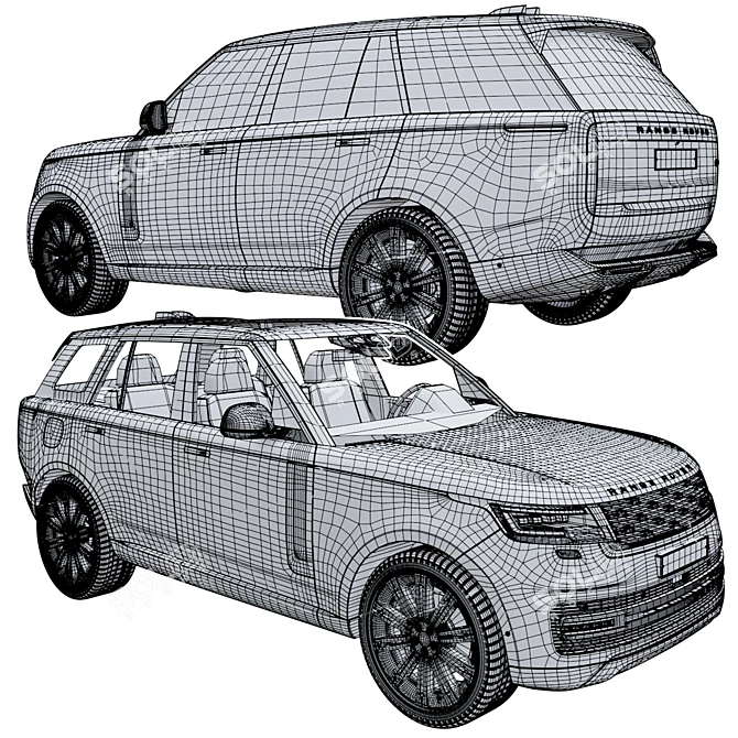 Luxury Land Rover 3D Model 3D model image 7