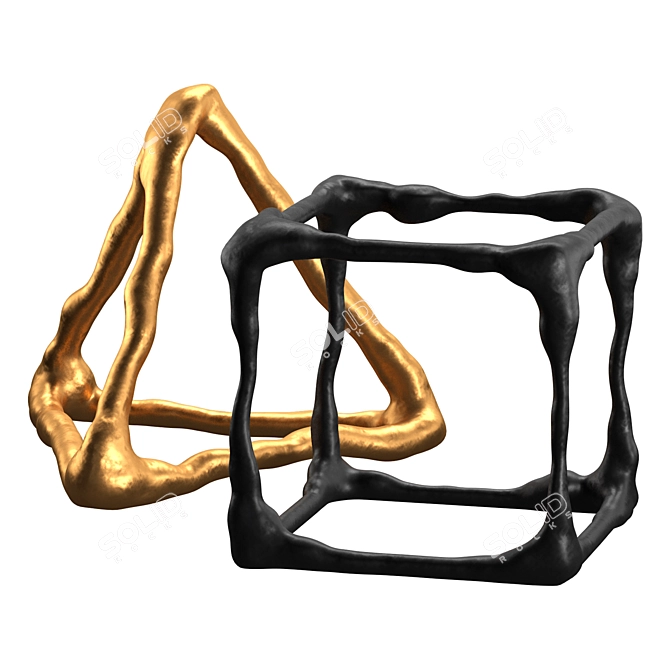 Abstract Iron Sculptures by Corner Design 3D model image 2