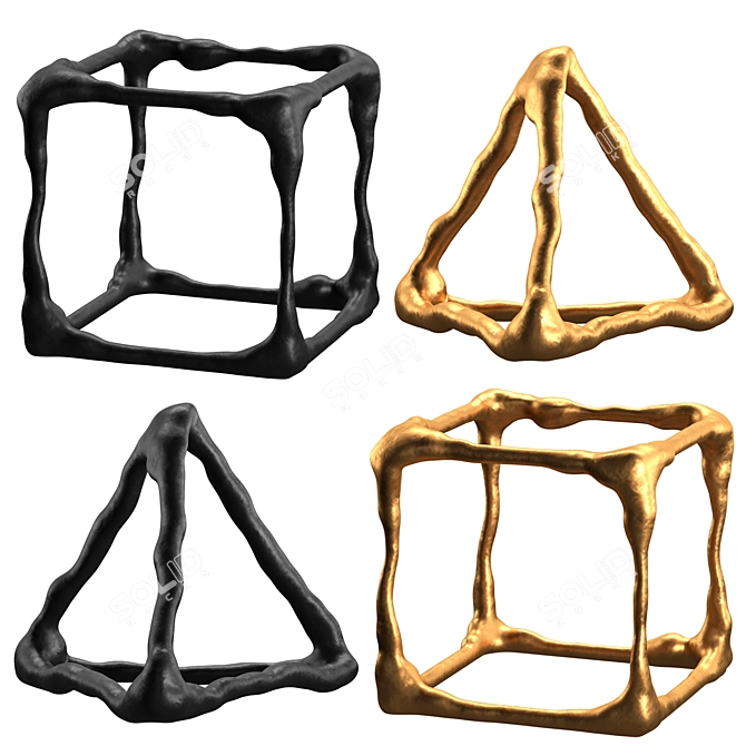 Abstract Iron Sculptures by Corner Design 3D model image 3