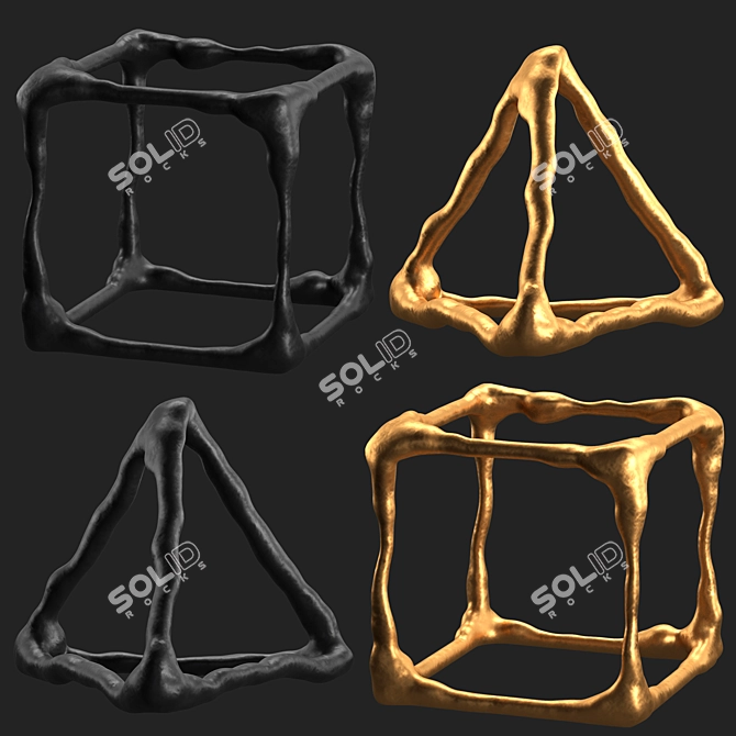 Abstract Iron Sculptures by Corner Design 3D model image 4