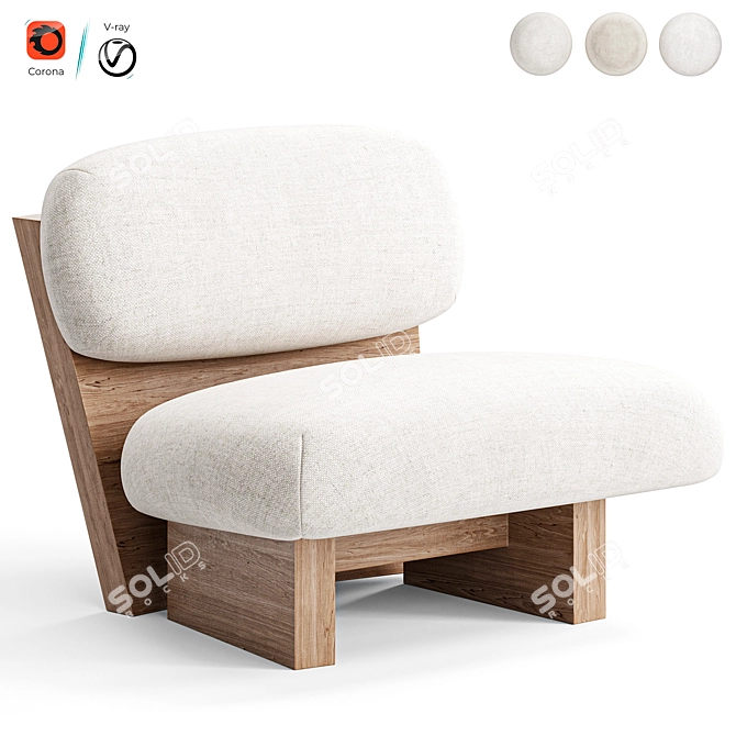 Modern Design Jia Chair Furniture 3D model image 1