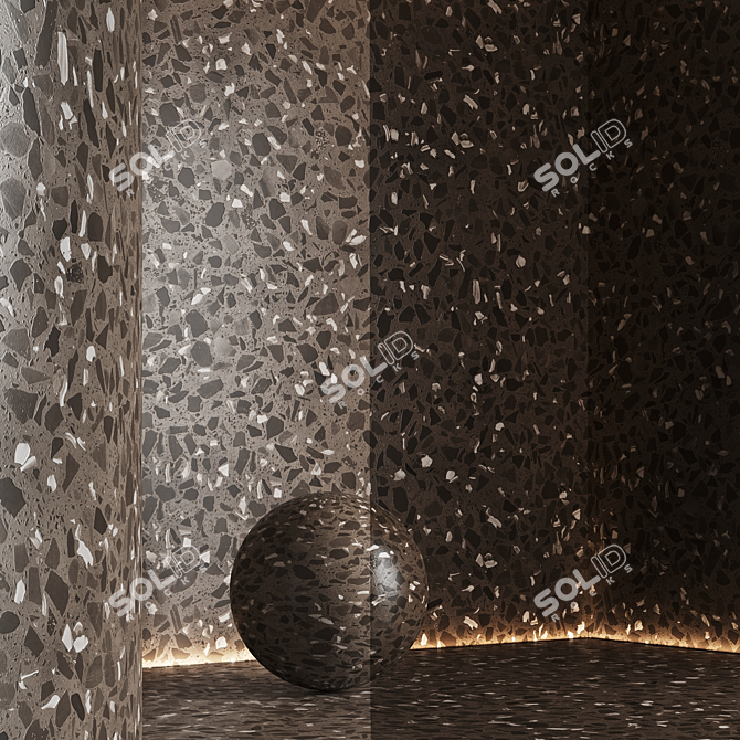 Seamless Terrazzo Marble Texture Pack 3D model image 3