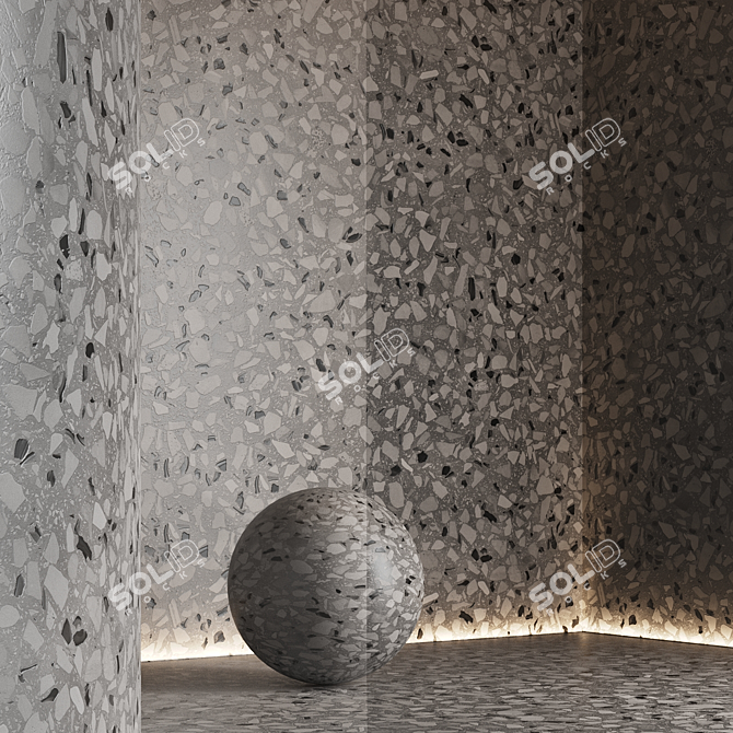 Seamless Terrazzo Marble Texture Pack 3D model image 4