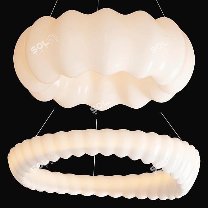 Modern Eclectic Chandeleirs, Vivid Illumination 3D model image 2