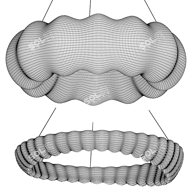 Modern Eclectic Chandeleirs, Vivid Illumination 3D model image 5