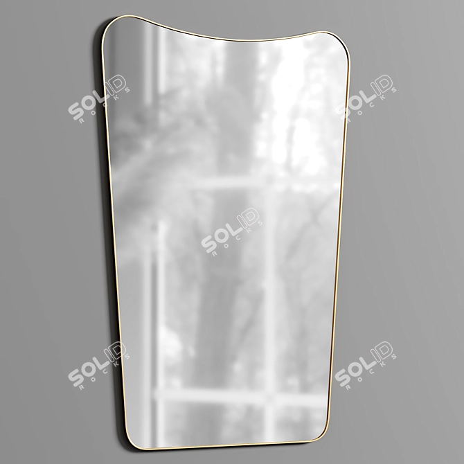 Elegant Contemporary Wall Mirrors 3D model image 2